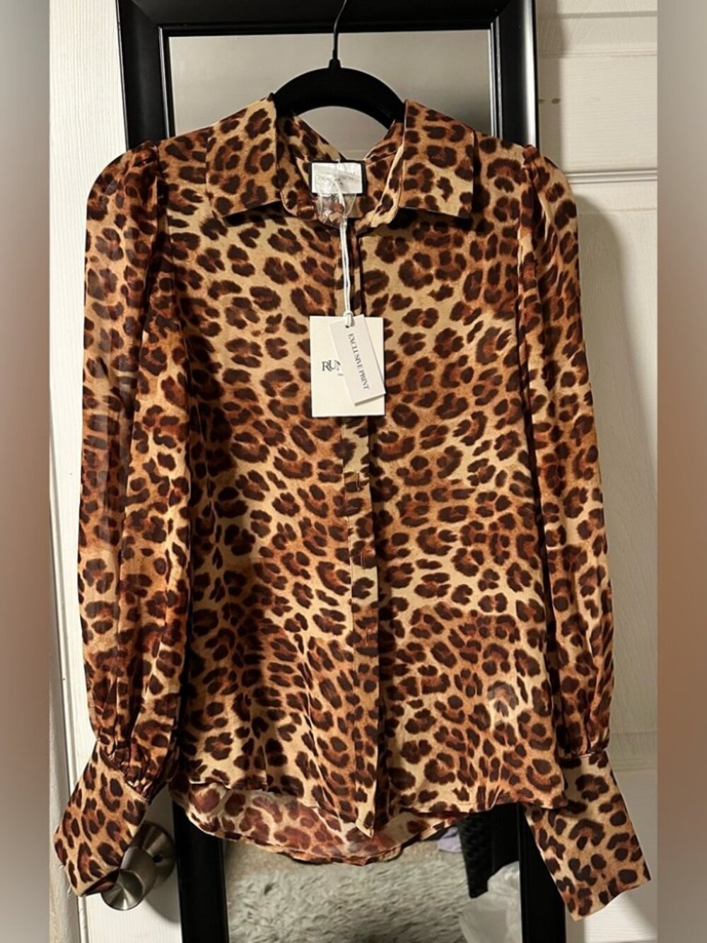 NEW Runaway the label Fleetwood Leopard Blouse